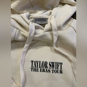Medium Taylor Swift Eras Tour Official Merch cozy Cream Beige hoodie